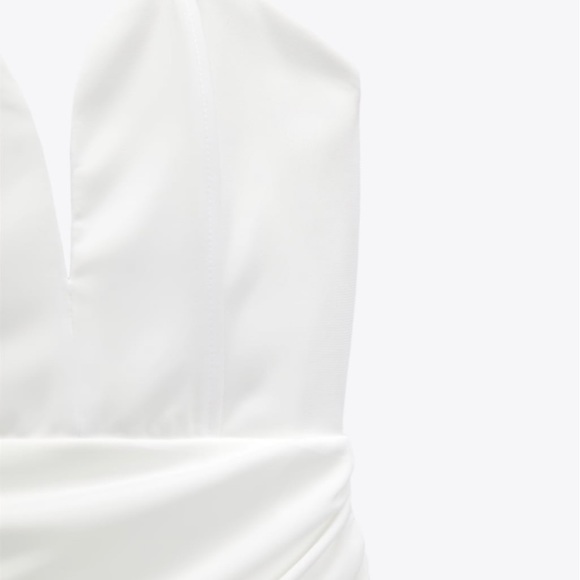 BNWT Zara White Neckline Dress XS - Picture 7 of 7